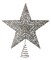 Contemporary Home Living 13" Silver Sequin Glitter Star Christmas Tree Topper, Unlit
